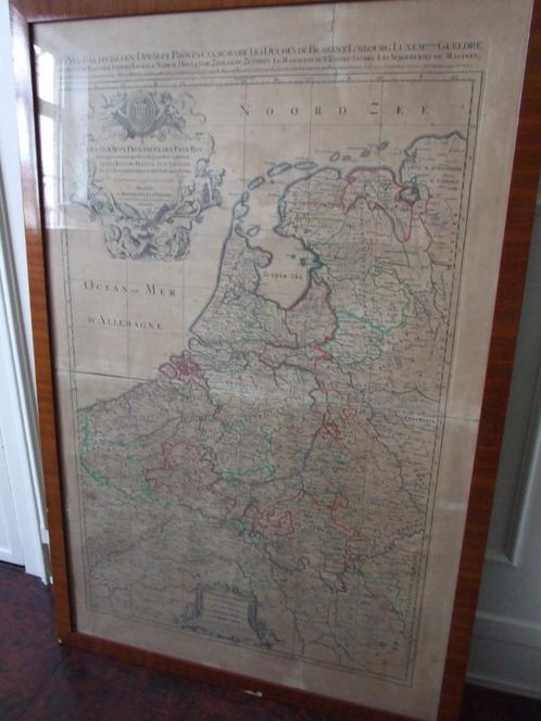 Antieke kaart van de Zeventien Provinciën 1690 -1692, Antiek en Kunst, Kunst | Etsen en Gravures, Ophalen