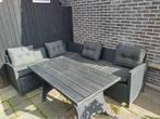 tuinset jutlandia tafel 2 banken koppelbaar loungeset, Tuin en Terras, Tuinsets en Loungesets, Ophalen, 4 zitplaatsen, Kunststof