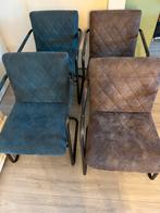 4 eetkamerstoelen van Loods5, Huis en Inrichting, Fauteuils, Ophalen, Gebruikt, Minder dan 75 cm, 50 tot 75 cm