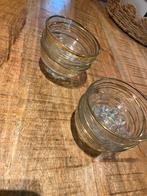 6 vintage schaaltjes met goud accenten, Antiek en Kunst, Ophalen of Verzenden