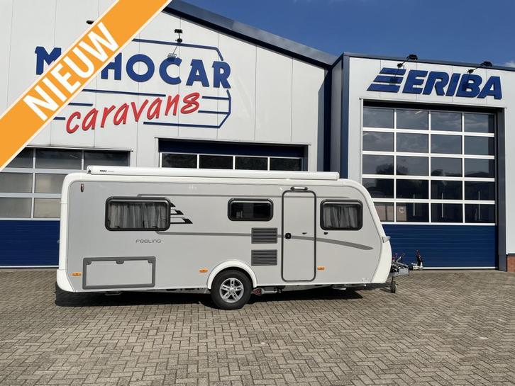 Eriba Feeling 442 Mover, Thule luifel, Caravans en Kamperen, Caravans, tot en met 3, 1000 - 1250 kg, Standaardzit, Eriba, Lengtebed