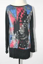 ZWARTE longsleeve met blingbling print 140 in ~nieuw~~ staat, Verzenden, Zo goed als nieuw, Meisje, Shirt of Longsleeve