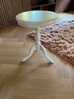 Brocante houten bijzettafel Ø 50 cm en 63 cm hoog, Huis en Inrichting, Tafels | Bijzettafels, Ophalen, Minder dan 55 cm, Gebruikt