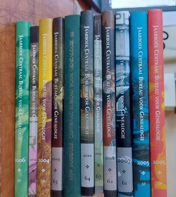 11 x jaarboeken Genealogie 1 euro per stuk beschikbaar voor biedingen