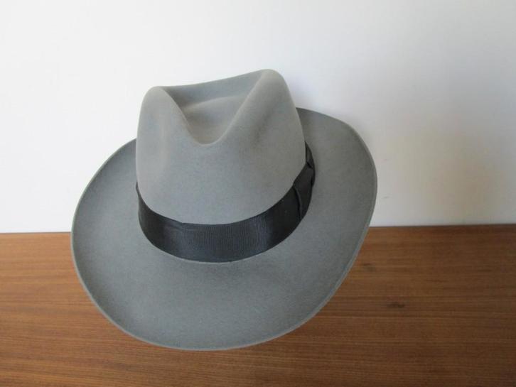 Nr.16: Prachtige grijze hoed van Stanton. Nieuw maat 60, Kleding | Heren, Hoeden en Petten, Nieuw, Hoed, 60 cm (XL, 7½ inch) of meer