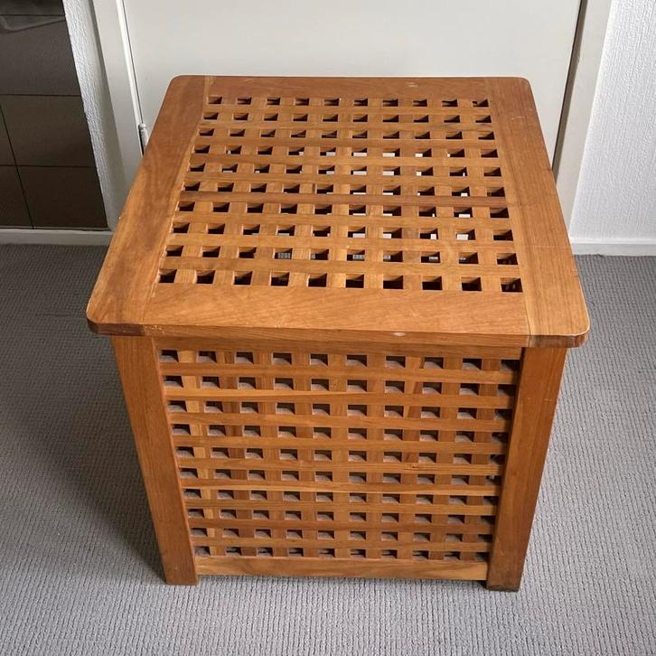 Mooie Houten Wasmand, Huis en Inrichting, Woonaccessoires | Kisten, Gebruikt, 50 tot 75 cm, 50 tot 75 cm, 50 tot 100 cm, Overige houtsoorten