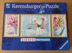 Puzzel Country Flowers - Triptychon - 1000 stukjes, Ophalen of Verzenden, 500 t/m 1500 stukjes, Gebruikt, Legpuzzel