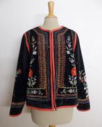 Folklore apart zwart bewerkt fluweel look jasje! M/L, Maat 38/40 (M), Overige kleuren, Verzenden, Zo goed als nieuw
