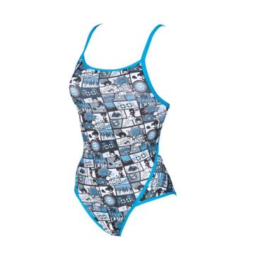 Nieuw Arena W Comics Super Fly Back Badpak Turquoise Black beschikbaar voor biedingen