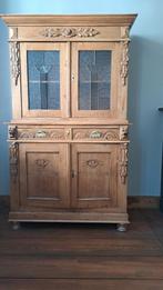 Jaren 1920-1930 art deco kastje, Ophalen, Gebruikt, 100 tot 150 cm, Glas