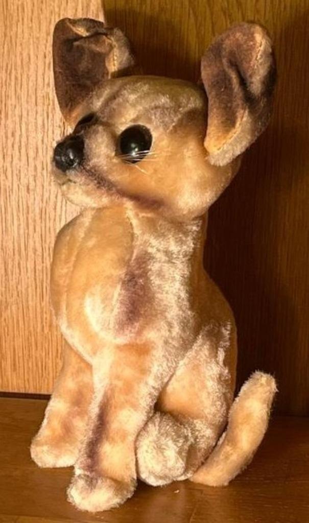 Vintage Kamar speelgoedhond Plush Chihuahua 1967, Antiek en Kunst, Antiek | Speelgoed, Ophalen of Verzenden