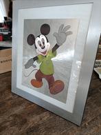 Mickey Mouse tekening met Zilveren Lijst, Minder dan 50 cm, Oorspronkelijke maker, Ophalen of Verzenden, Minder dan 50 cm