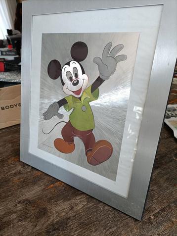 Mickey Mouse tekening met Zilveren Lijst beschikbaar voor biedingen