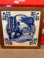 Delfts blauw tegeltableau met schilder, Ophalen