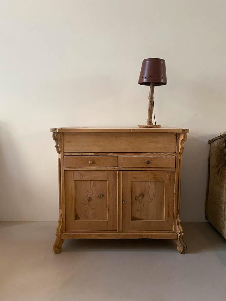 Antiek grenen commode met opklapbaar blad, Antiek en Kunst, Antiek | Meubels | Kasten, Ophalen