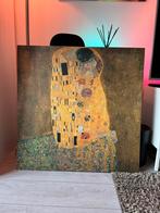Canvas  - The kiss - 90 cm x 90 cm, Antiek en Kunst, Ophalen