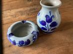 Delfst blauw asbak plus vaasje, Antiek en Kunst, Ophalen of Verzenden