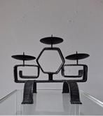 Vintage tafel kandelaar metaal brutalisme retro design, Huis en Inrichting, Ophalen of Verzenden, Metaal
