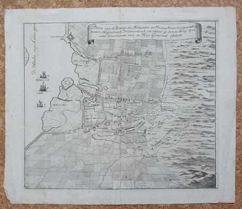 Kaart van de veldslag bij Ekeren 1703 Nicolaas Wildt, Boeken, Atlassen en Landkaarten, Gelezen, Landkaart, België of Luxemburg