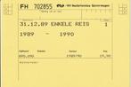 TREINKAARTJE NS ENKELE REIS 1989 1990 TJALF SPARNAAY 1989, Verzamelen, Spoorwegen en Tramwegen, Ophalen of Verzenden, Zo goed als nieuw