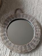 Mooie grote ronde rotan spiegel!, Ophalen, Rond, Zo goed als nieuw, Minder dan 100 cm