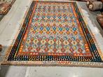 Handgeweven oosterse wollen kelim 396x299, Info@SlatsAntiek.nl, Vof Slats Antiek, Ophalen of Verzenden, Rechthoekig