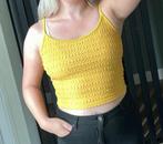 Zomerse spaghetti top, korte top model, oker geel, Maat 38/40 (M), Geel, Nieuw, Ophalen of Verzenden