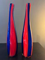 Set van 2 hoge slanke Leonardo Murano vazen, Gebruikt, Overige kleuren, Verzenden, Glas