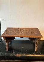 Houten voetenbankje, plantentafeltje, opklapbaar. Edelweiss., Antiek en Kunst, Ophalen of Verzenden