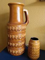 Okergele West Germany vloervaas 45cm, Geel, Aardewerk of Porselein, Ophalen of Verzenden, Zo goed als nieuw