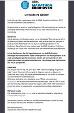 Startbewijs ASML Marathon Eindhoven 2025, Tickets en Kaartjes, Eén persoon, Oktober