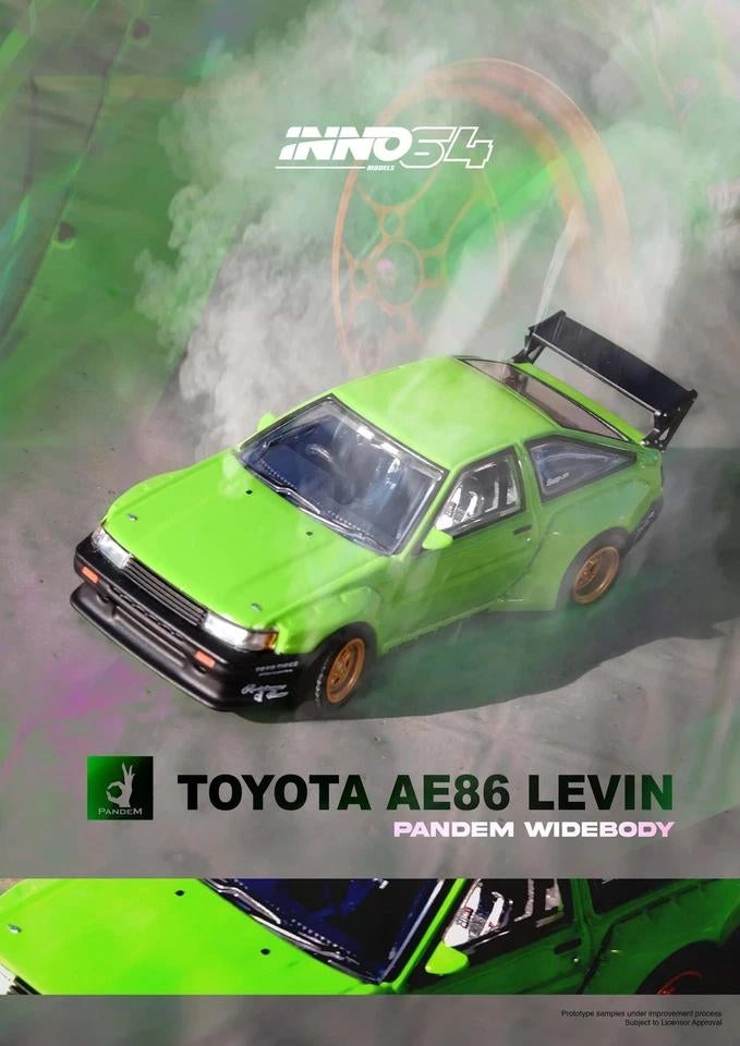 Toyota AE86 Levin Pandem Rocket Bunny van Inno64 1/64, Ophalen of Verzenden, Nieuw, Auto