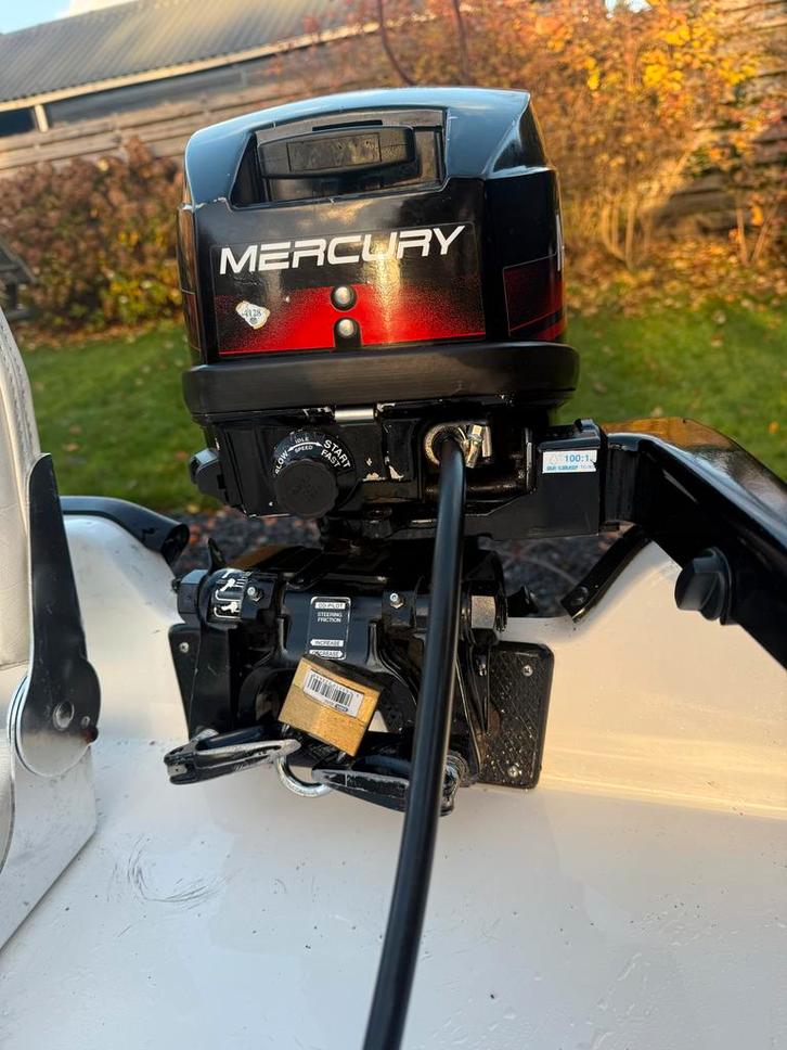 Polyester Vissersboot 3 pers. met 8 Pk Mercury + Trailer, Watersport en Boten, Motorboten en Motorjachten, Gebruikt, Polyester