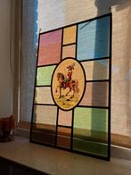 Prachtig Glas in Lood Raam met Ridder!, Ophalen of Verzenden