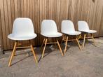 4 Zuiver Albert Kuip stoelen, Huis en Inrichting, Stoelen, Wit, Zo goed als nieuw, Vier, Ophalen