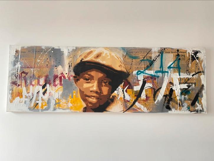 Prachtig streetart schilderij van Rodrigo Izolag 180 x 60 cm, Antiek en Kunst, Kunst | Schilderijen | Modern, Ophalen