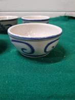 schaaltjes kommen aardewerk blauw grijs vintage, Huis en Inrichting, Keuken | Servies, Ophalen of Verzenden