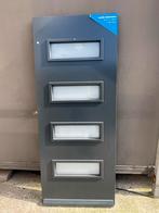 Grijze Buitendeur met Ramen. 83 breed hoogt 202 cm, 80 tot 100 cm, Nieuw, Ophalen of Verzenden, 200 tot 215 cm