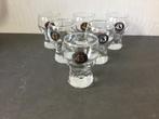 Licor 43 kleine shotglaasjes met zwart Licor 43 logo (6), Glas of Glazen, Ophalen of Verzenden, Overige stijlen, Glas