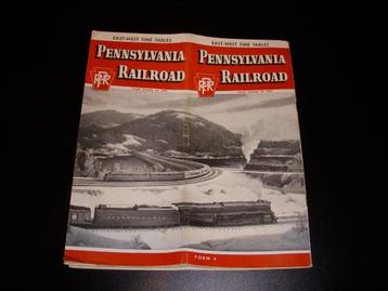 Prachtige reisgids/schema Pennsylvania Railroad januari 1952 beschikbaar voor biedingen