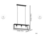 Mooie zwarte hanglamp, Ophalen of Verzenden, Zo goed als nieuw, Metaal, 75 cm of meer