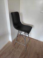 4x Leer/RVS XOOON barkruk/eetstoel, Ophalen, Met voetsteun, Zo goed als nieuw, Metaal
