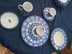 Nautisch/schelpen/zee/vissen servies 6 delig, Ophalen, Zo goed als nieuw