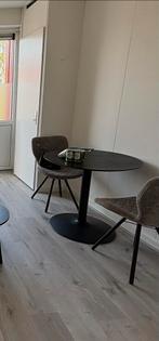 Ronde zwarte tafel - 90cm diameter, Huis en Inrichting, Tafels | Eettafels, Ophalen, Gebruikt, Rond, 50 tot 100 cm