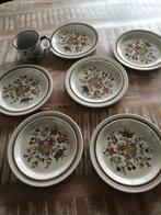 Vintage Royal Doulton Gebaksbordjes Wildflowers bloemen, Ophalen of Verzenden, Zo goed als nieuw, Bord(en), Overige stijlen