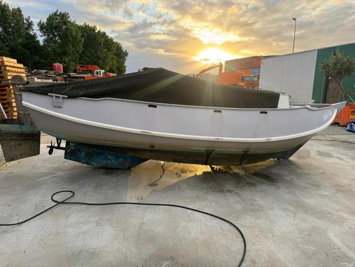 Stalen sloep met inboard motor, Watersport en Boten, Sloepen, Gebruikt, Tot 10 pk, 3 tot 6 meter, Binnenboordmotor, Diesel, Staal