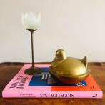 Vintage messing eenden dekselpot, Antiek en Kunst, Verzenden, Koper