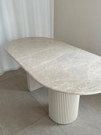 Eettafel Ovaal Beige Marmer - Meerdere Opties, Huis en Inrichting, Tafels | Eettafels, Ophalen, 50 tot 100 cm, Ovaal, Nieuw