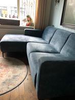 Bank met chaise longue, Huis en Inrichting, Banken | Sofa's en Chaises Longues, Ophalen of Verzenden, Zo goed als nieuw, Stof