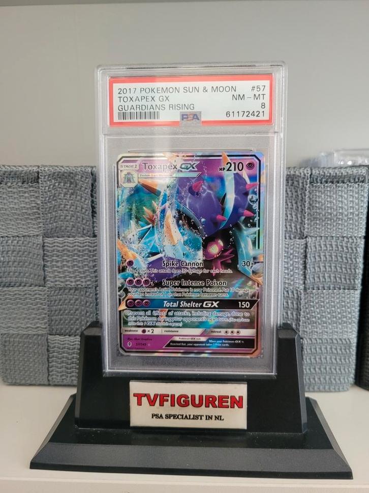 Toxapex GX  pokemon Psa kaart Guardians Rising, Hobby en Vrije tijd, Verzamelkaartspellen | Pokémon, Zo goed als nieuw, Losse kaart
